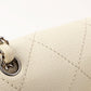 Chanel Around 2005 Made Logo Plate Chain Bag Ivory