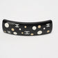 Chanel   Black Ecru Polka Dot CC Logo Hair Clip