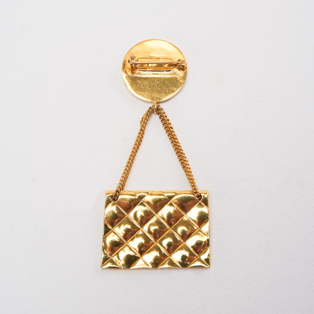 Chanel   Gold Plated Coin Handbag Brooch