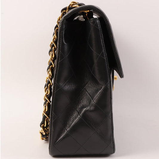 CHANEL Around 1992 Made Classic Flap Chain Bag Maxi Black