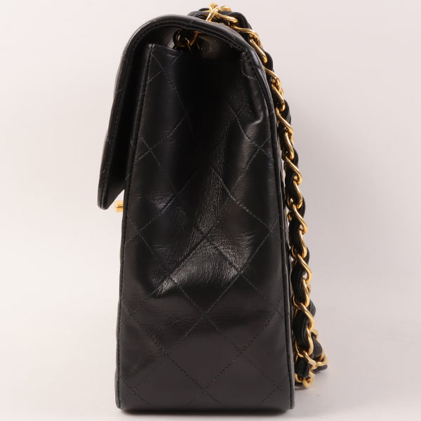 CHANEL Around 1992 Made Classic Flap Chain Bag Maxi Black