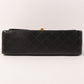 CHANEL Around 1992 Made Classic Flap Chain Bag Maxi Black