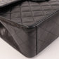 CHANEL Around 1992 Made Classic Flap Chain Bag Maxi Black