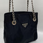 Prada Nylon Tote with Chain Handle