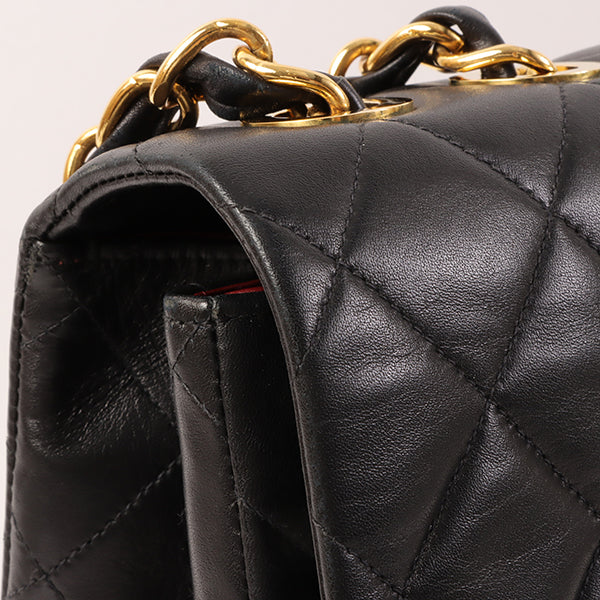 CHANEL Around 1992 Made Classic Flap Chain Bag Maxi Black