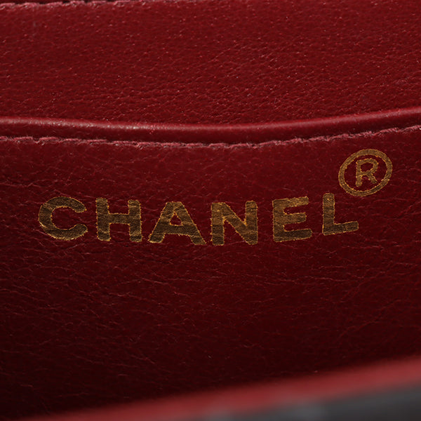 CHANEL Around 1992 Made Classic Flap Chain Bag Maxi Black