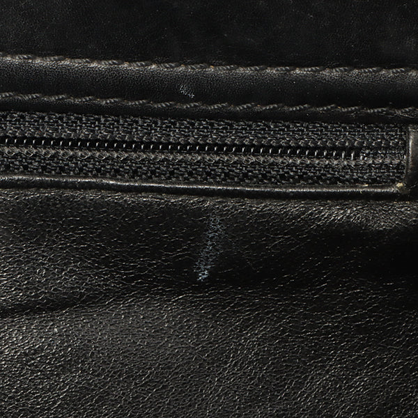 Chanel Around 2000 Made Plastic Cc Mark Plate Chain Tote Bag Black