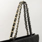 Chanel Around 2000 Made Plastic Cc Mark Plate Chain Tote Bag Black