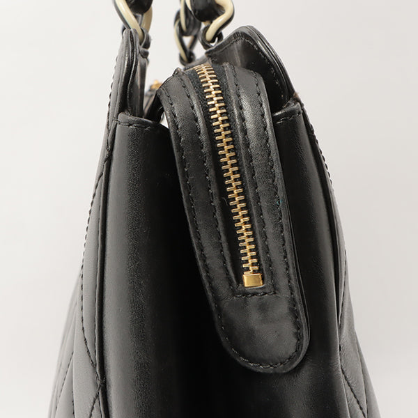 Chanel Around 2000 Made Plastic Cc Mark Plate Chain Tote Bag Black