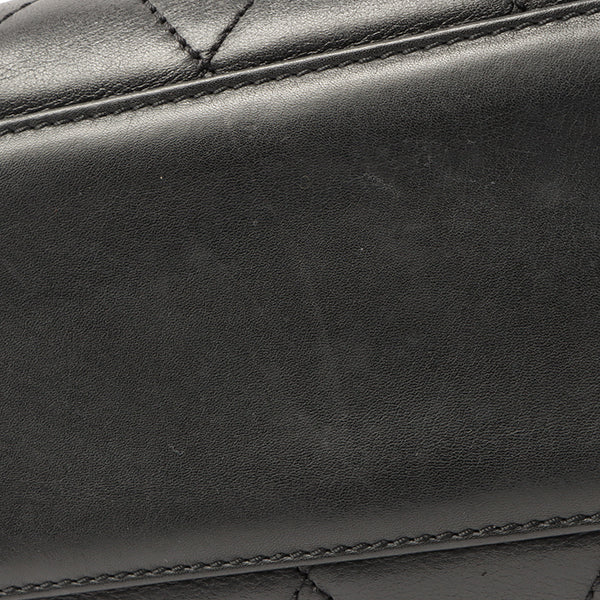Chanel Around 2000 Made Plastic Cc Mark Plate Chain Tote Bag Black