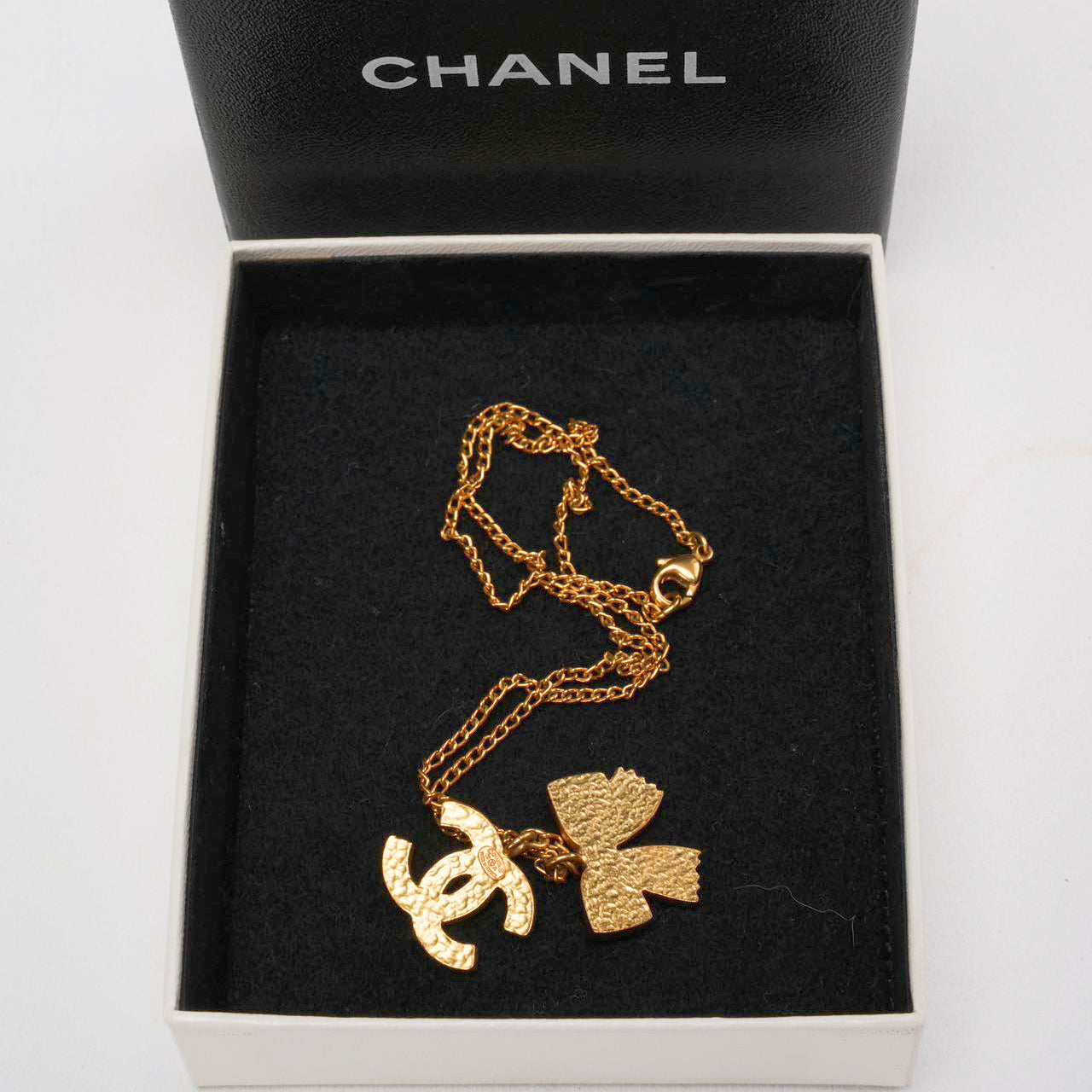 Chanel   Black Gold CC Enamel Necklace