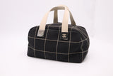 Chanel Chocolate Bar Handbag in Black Canvas