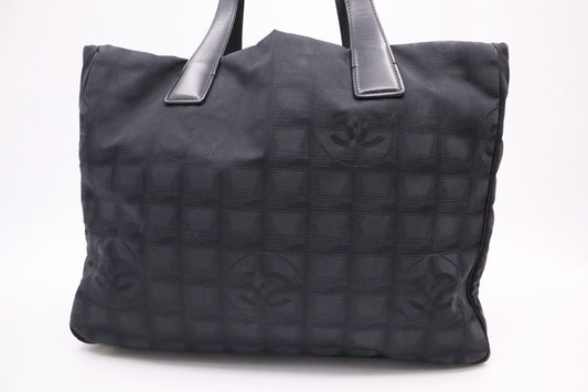 Chanel New Travel Line Tote in Black Canvas