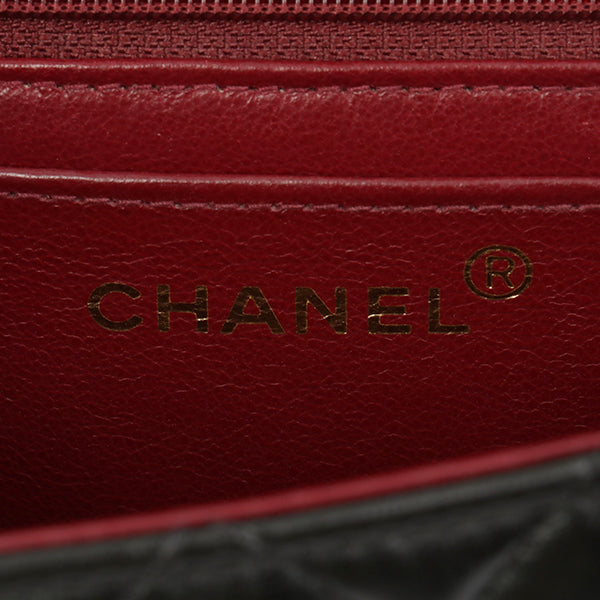 Chanel Around 1995 Made Classic Flap Handbag Black