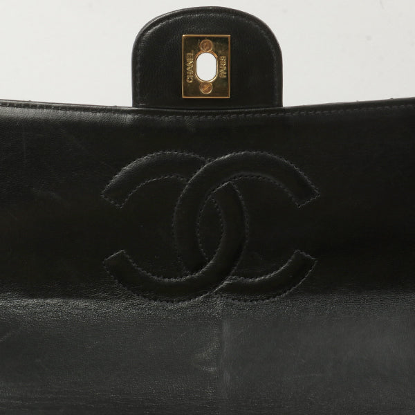 Chanel Around 1995 Made Classic Flap Handbag Black