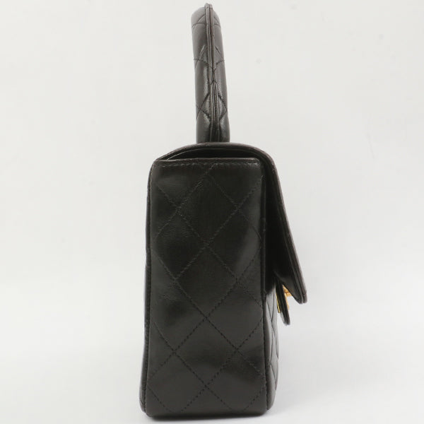 Chanel Around 1995 Made Classic Flap Handbag Black