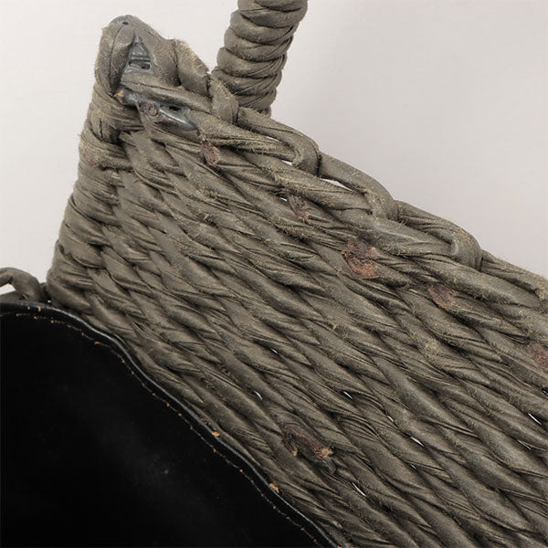 Chanel Around 1998 Made Paper Logo Plate Handbag Grey/Natural