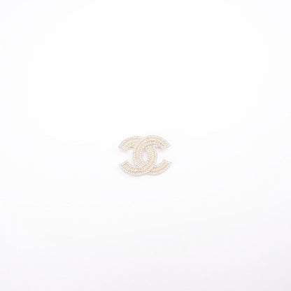 Chanel CC Golden Crystal Embellished Brooch