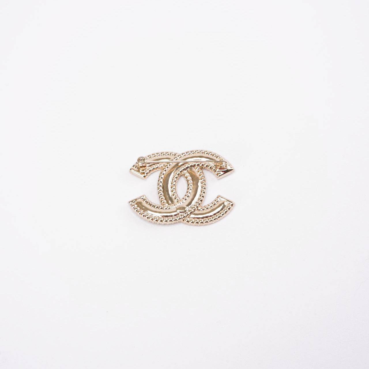 Chanel CC Golden Crystal Embellished Brooch