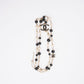 Chanel CC Long Necklace with Black Beads and Faux Pearls