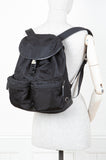 PRADA  Backpack Nylon Black with Silver