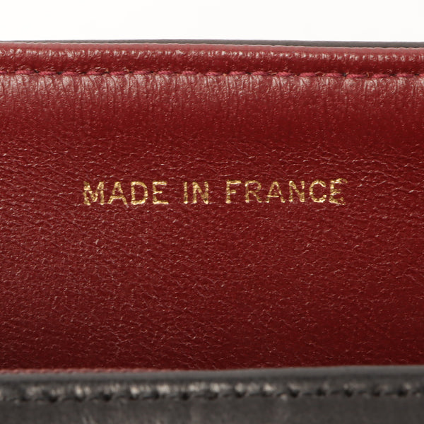 Chanel Around 1990 Made Edge Design Flap Turn-Lock Chain Bag Black/Red