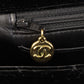 Chanel Around 1995 Made Velour Classic Flap Top Handle Bag Black
