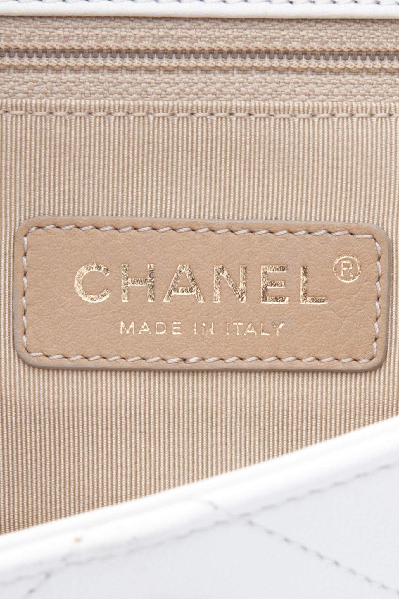 CHANEL White Lambskin A Real Catch Flap Bag