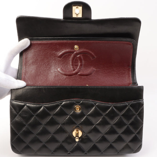 Chanel Around 2003 Made Classic Flap Chain Bag 25Cm Black/Beige