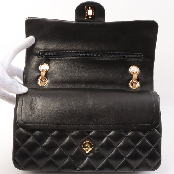 Chanel Around 2003 Made Classic Flap Chain Bag 25Cm Black/Beige