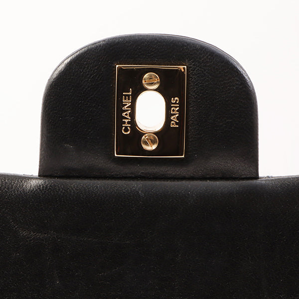 Chanel Around 2003 Made Classic Flap Chain Bag 25Cm Black/Beige