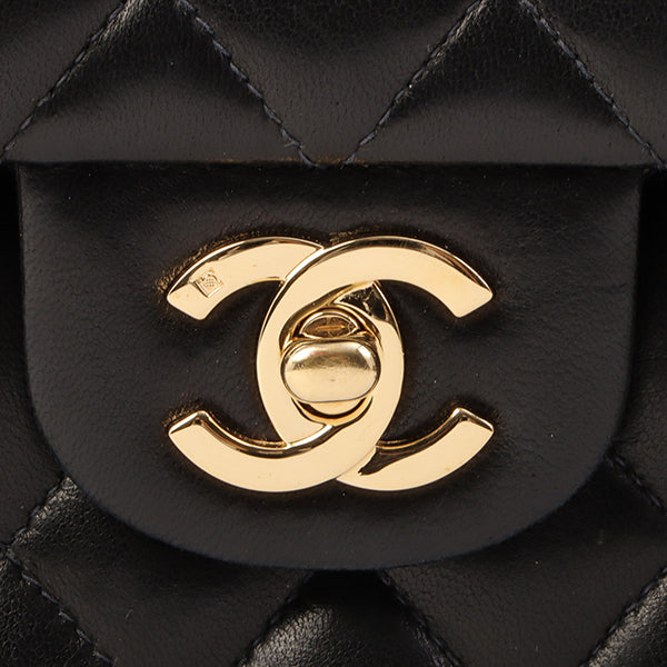 Chanel Around 2003 Made Classic Flap Chain Bag 25Cm Black/Beige