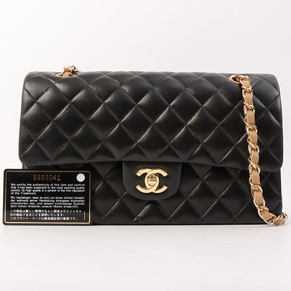 Chanel Around 2003 Made Classic Flap Chain Bag 25Cm Black/Beige