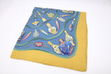 Hermes Carre 90 "Pourvu qu`on ait L`ivesse" in Blue