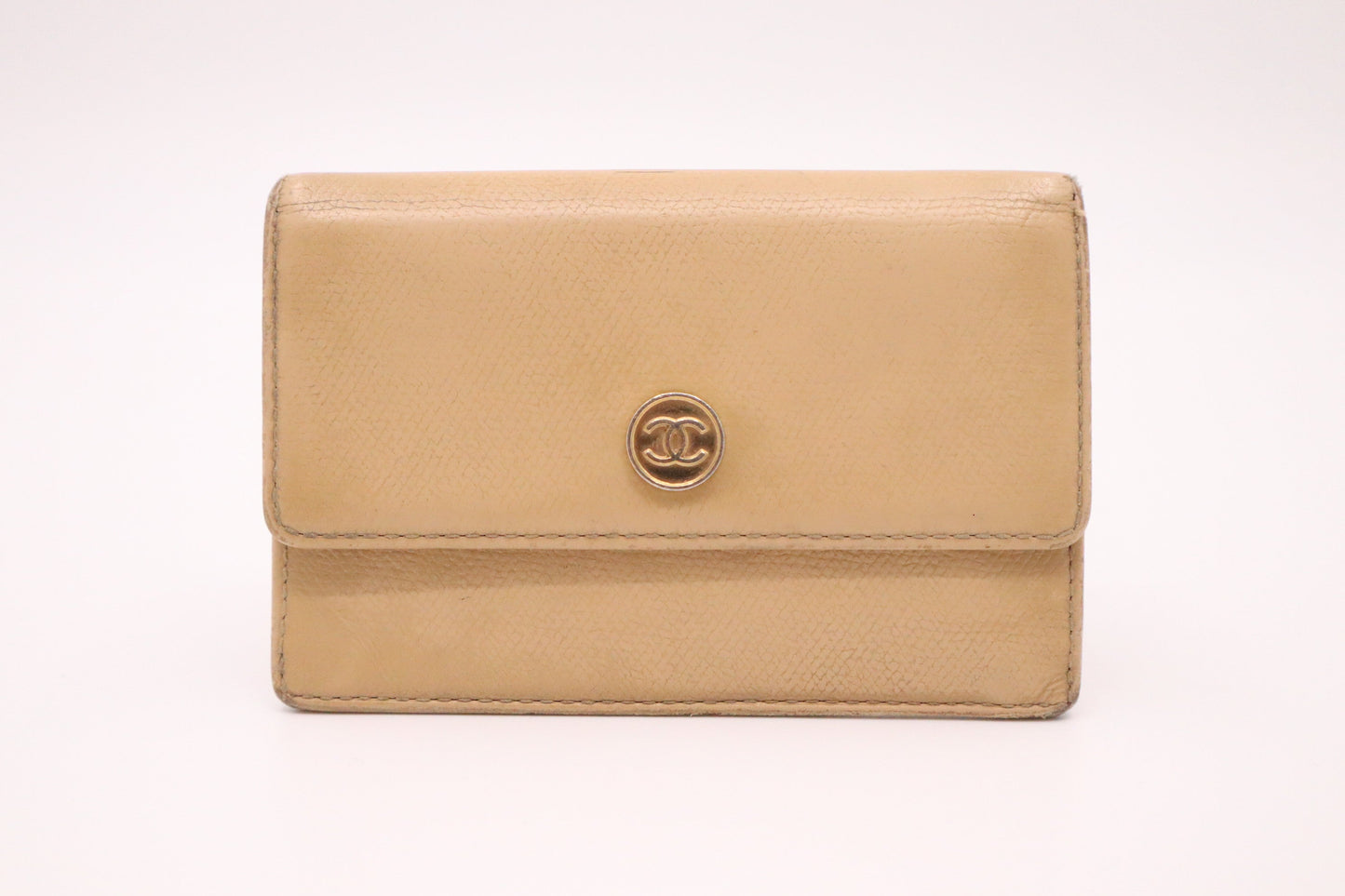 Chanel Coin Case in Beige Leather