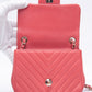 CHANEL Chevron Pink Lambskin Square Mini Flap Bag