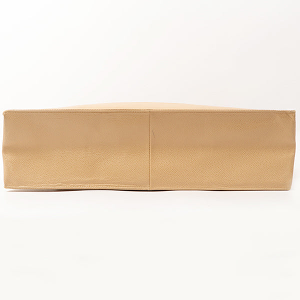 Chanel 1998 Made Caviar Skin Coco Mark Stitch Tote Bag Beige