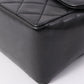 Chanel Around 1990 Made Edge Flap Turn-Lock Chain Bag With Pouch Black