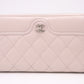 Chanel Long Wallet in Pink Matelassé Leather