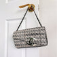 Chanel Around 2005 Made Tweed Cc Mark Plate Chain Shoulder Bag Black/Multi
