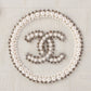 Chanel Around 2005 Made Ginza Limited Logo Pattern Pearl Cc Mark Attache Case White/Silver