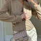 Chanel Metallic Rose Gold Mini Square Flap Bag in Coated Calfskin with Champagne Gold Hardware
