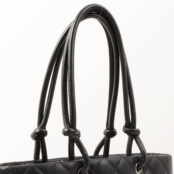 Chanel Around 2005 Made Cambon Tote Bag Black