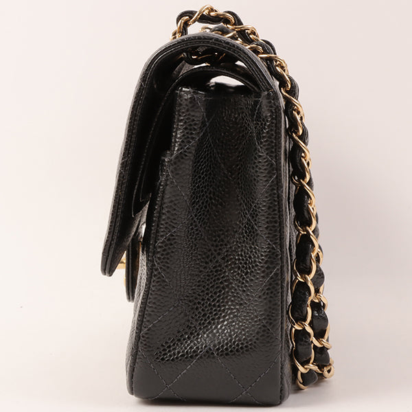 CHANEL Around 2002 Made Caviar Skin Classic Flap Chain Bag 25Cm Black