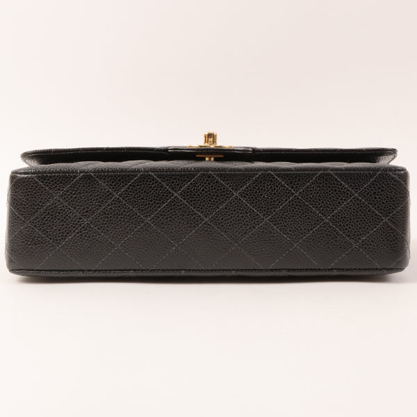 CHANEL Around 2002 Made Caviar Skin Classic Flap Chain Bag 25Cm Black