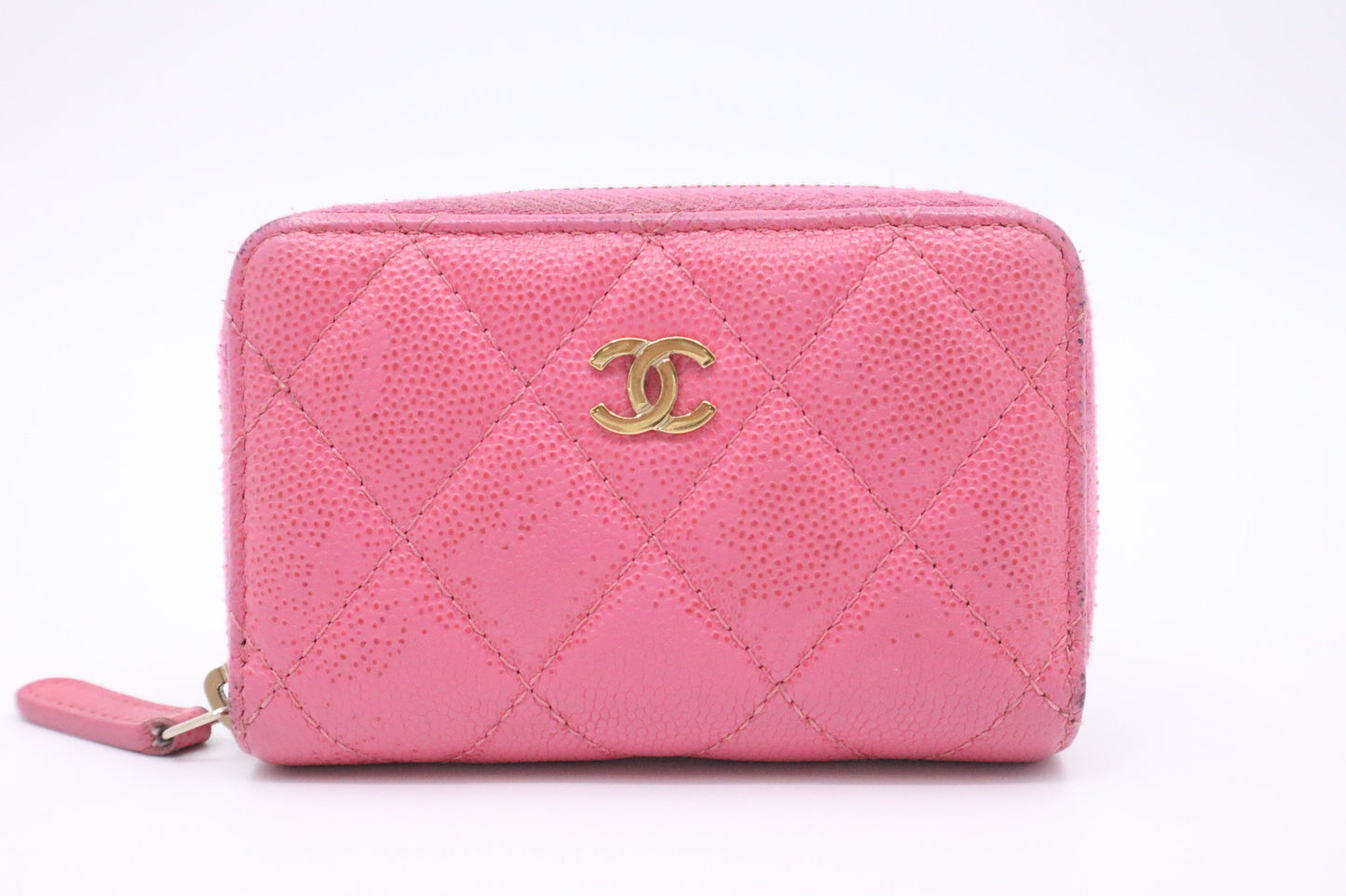 Chanel Compact Zippy in Pink Caviar Leather