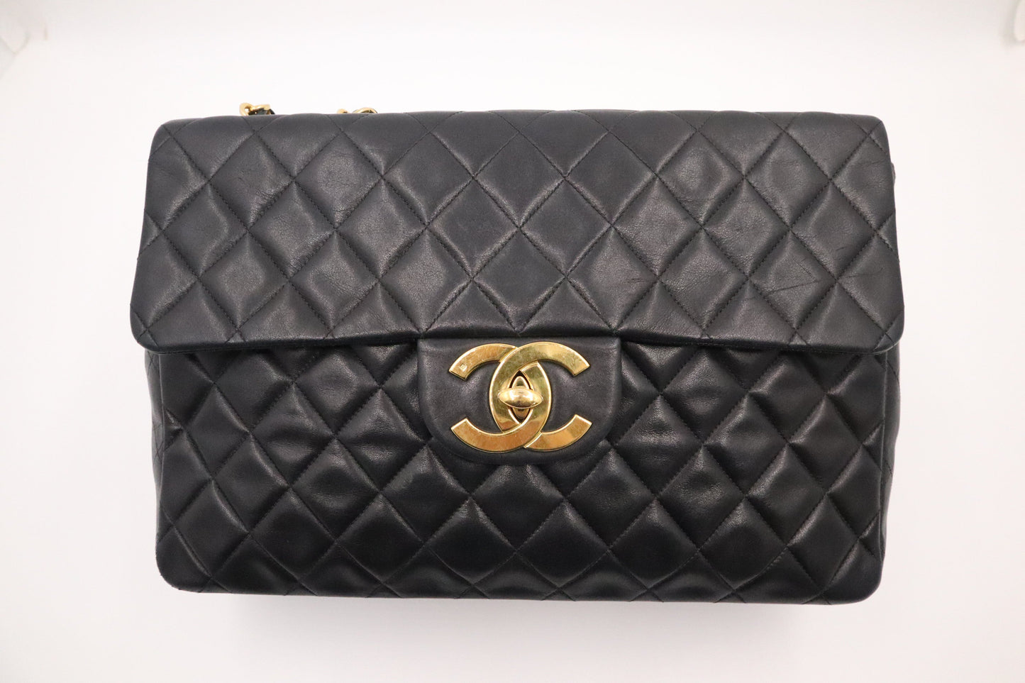 Chanel Maxi Flap in Black Matelassé Leather