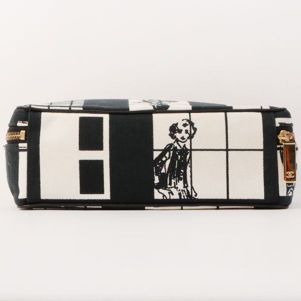 Chanel Around 2003 Made Windows Line Pouch Black