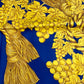 CHANEL NAVY FOLIAGE SILK SCARF