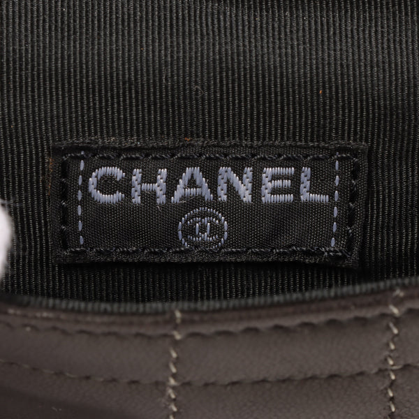 Chanel Around 2000 Made Chocolate Bar Cc Mark Plate Micro Chain Bag Black